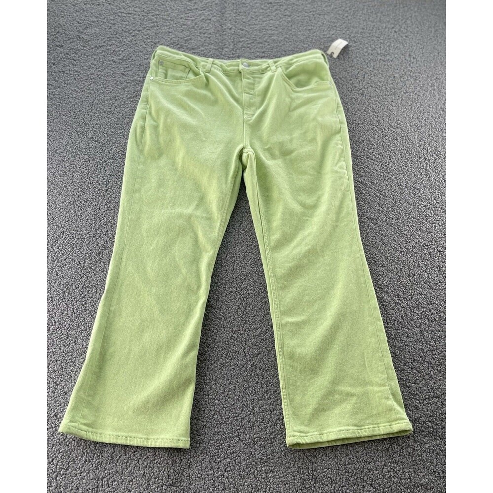 Anthropologie Pilcro Pants Green Denim The Yaya Stretch Preppy Size 34 NWT